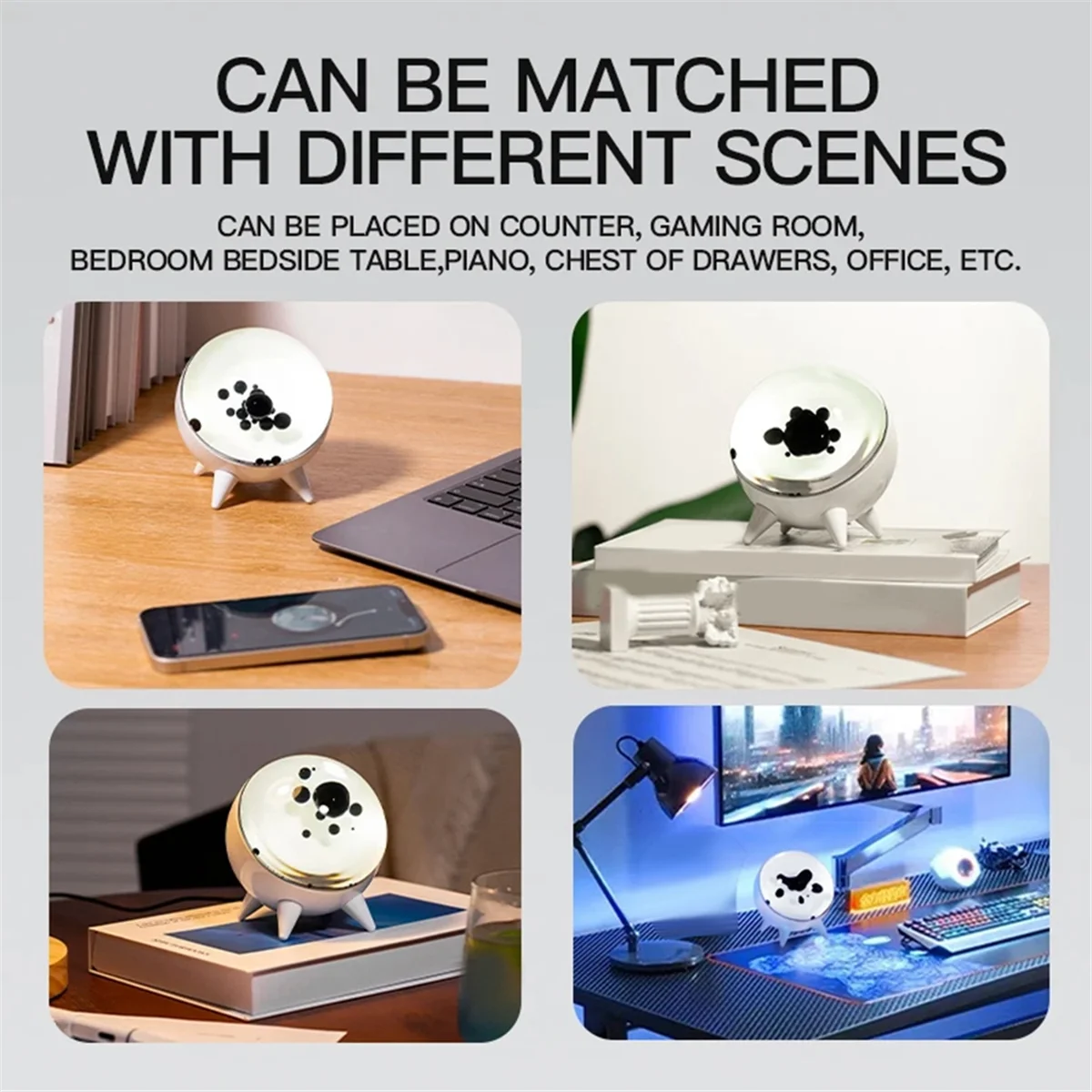 Ferrofluid Music Rhythm Lamp Magnetic Fluid Pickup Desktop Speakers Companion Visual Display Lamp AB84B