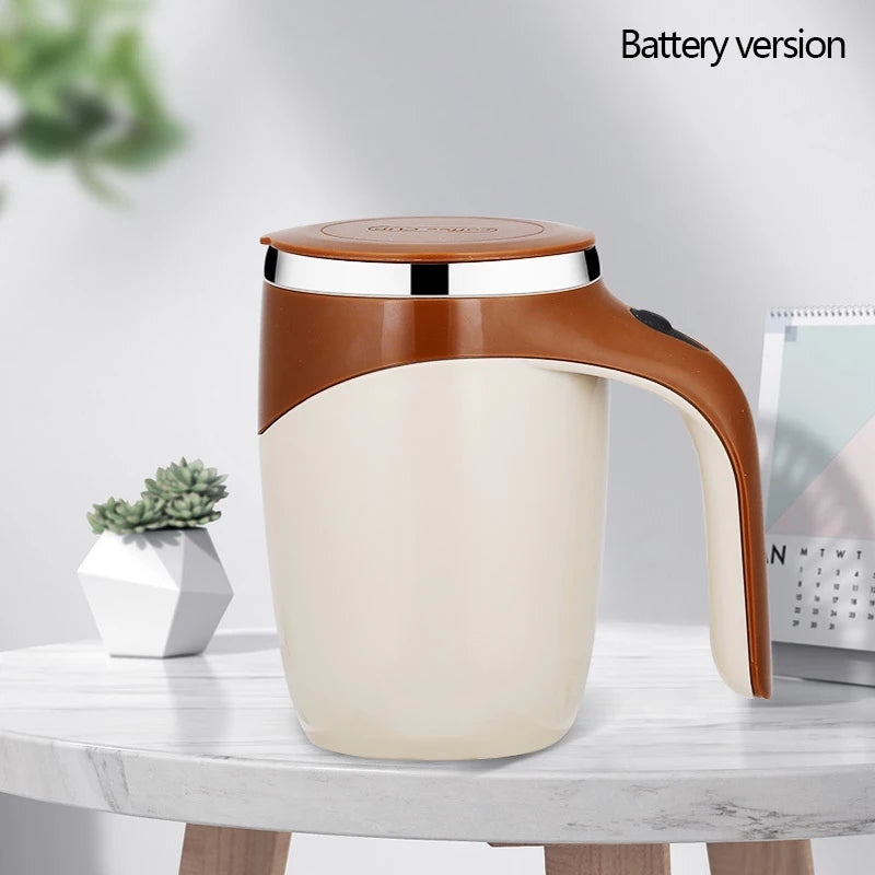 Automatic Stirring Cup Mug Rechargeable Portable Coffee Electric Stirring Stainless Steel Rotating Magnetic Home Drinking Tools