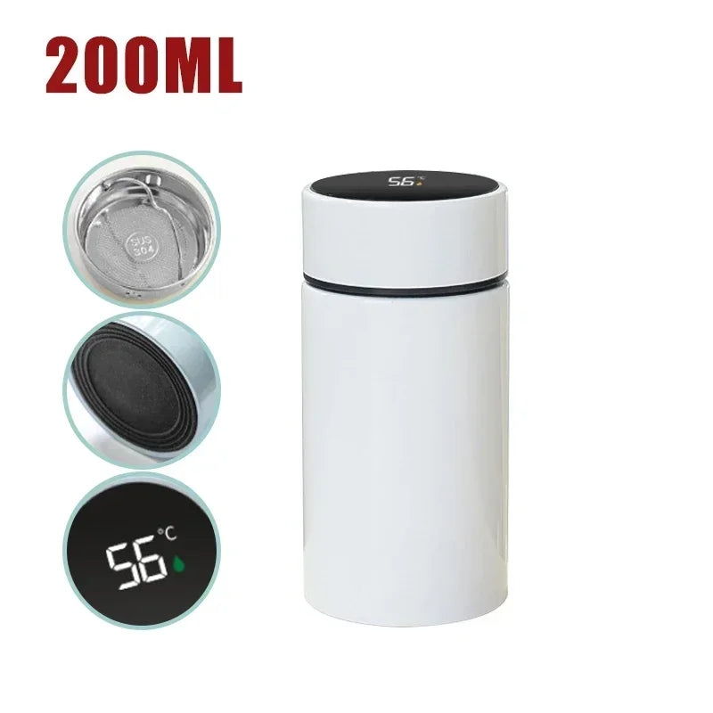 200ML Temperature Display Smart Thermos Water Bottle Intelligent Stainless Steel Vacuum Flasks Thermoses Coffee Cup