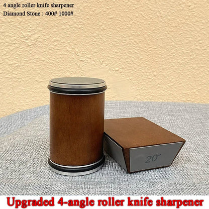 15/18/20/22° Fixed Angle Magnetic Rolling Knife Sharpener Diamond Whetstone Agate Stone Kitchen Roller Knife Sharpening System